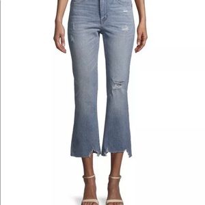 Vervet High Rise Uneven Hem Capris Flare Sz 27